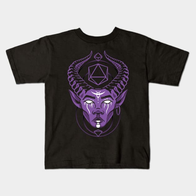 Purple Horned Fiend Kids T-Shirt by MaratusFunk